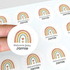 Personalised Welcome Baby Rainbow Stickers – Scandi Pastel Gender-Neutral Favour Labels - Sticksy Prints Australia