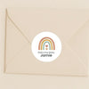 Personalised Welcome Baby Rainbow Stickers – Scandi Pastel Gender-Neutral Favour Labels - Sticksy Prints Australia