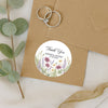 Personalised Wildflower Wedding Thank You Stickers | Rustic Meadow Favour Labels