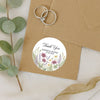 Personalised Wildflower Wedding Thank You Stickers | Rustic Meadow Favour Labels - Sticksy Prints Australia