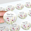 Personalised Wildflower Wedding Thank You Stickers | Rustic Meadow Favour Labels