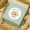 Personalised Woodland Animal Baby Shower Thank You Stickers – Watercolour Fawn Fox Bunny Favour Labels