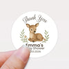Personalised Woodland Deer Baby Shower Thank You Stickers – Watercolour Fawn Favour Labels - Sticksy Prints Australia
