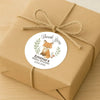Personalised Woodland Fox Baby Shower Thank You Stickers – Watercolour Forest Favour Labels - Sticksy Prints Australia
