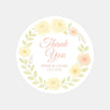 Personalised Yellow & Peach Rose Wedding Thank You Stickers – Custom Floral Favour Labels - Sticksy Prints Australia