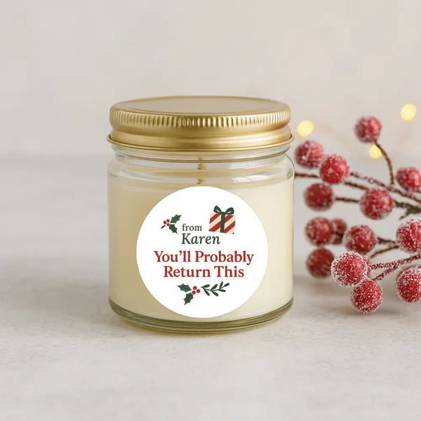 Personalised You’ll Probably Return This Christmas Stickers