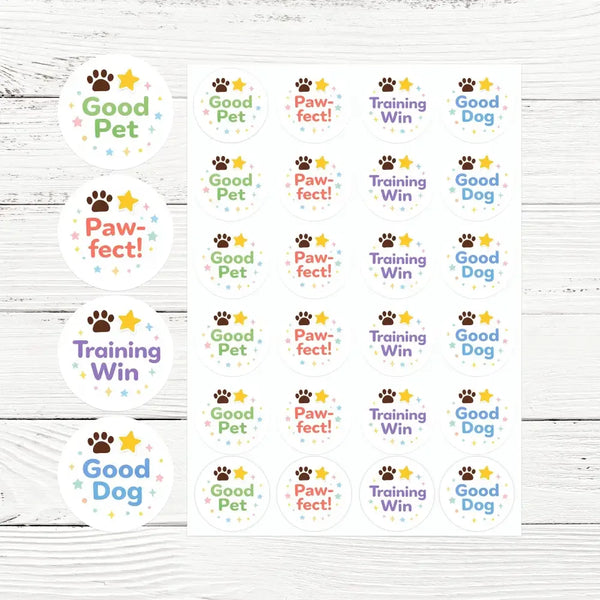 Pet Training Reward Stickers | Good Dog & Paw-fect Stickers | Made in Australia - Sticksy Prints Australia