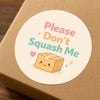 Please Don’t Squash Me Stickers | Cute Do Not Squish Parcel Labels for Small Businesses