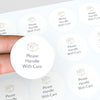 Please Handle With Care Stickers | Minimal Packaging Labels for Fragile & Special Orders