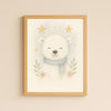 Polar Bear Nursery Wall Art Print | Woodland Animal Watercolour | Digital Download