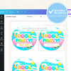 Pool Party Cupcake Toppers Printable | Editable Name Canva Template | Kids Birthday Party Decorations - Sticksy Prints Australia