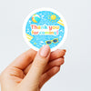 Pool Party Thank You Stickers for Kids | Summer Birthday Party Favour Labels