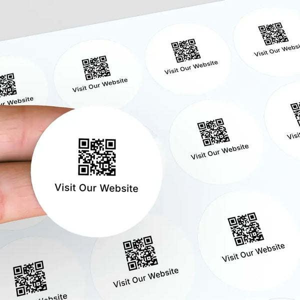 QR Code Stickers | Visit Our Website Packaging Labels - Sticksy Prints Australia