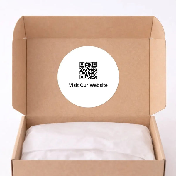 QR Code Stickers | Visit Our Website Packaging Labels - Sticksy Prints Australia