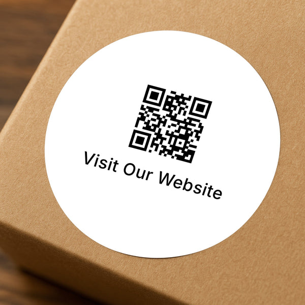 QR Code Stickers | Visit Our Website Packaging Labels