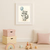 Raccoon Nursery Wall Art Print – Woodland Animal Watercolour (Digital Download)