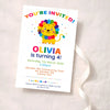 Rainbow Lion Birthday Invitations | Personalised Kids Party Invites | 4×6 Printed - Sticksy Prints Australia