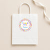 Rainbow Polka Dot Thank You Stickers – Custom Name Kids Birthday Party Favour Labels