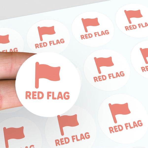 Red Flag Sticker | Dating Sticker for Journals Planners & Modern Dating Humour Minimal