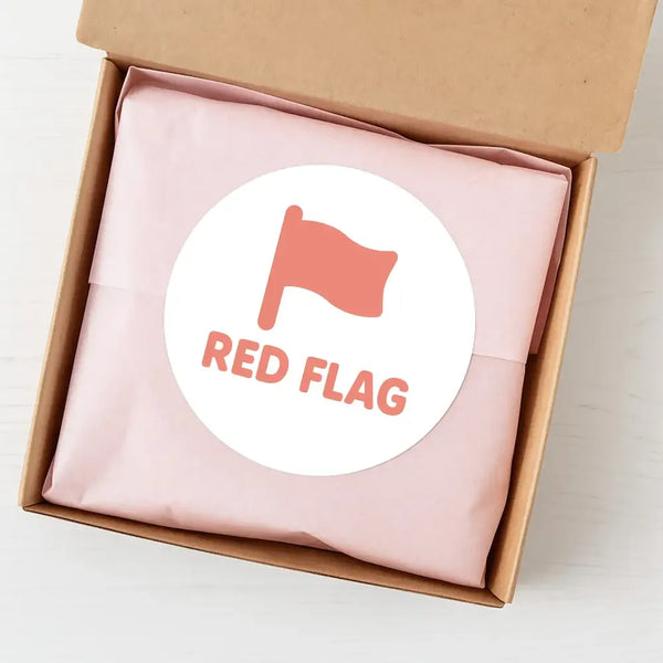 Red Flag Sticker | Dating Sticker for Journals, Planners & Modern Dating Humour Minimal - Sticksy Prints Australia