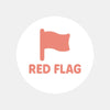 Red Flag Sticker | Dating Sticker for Journals, Planners & Modern Dating Humour Minimal - Sticksy Prints Australia