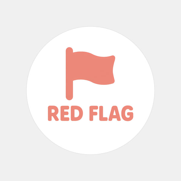 Red Flag Sticker | Dating Sticker for Journals Planners & Modern Dating Humour Minimal