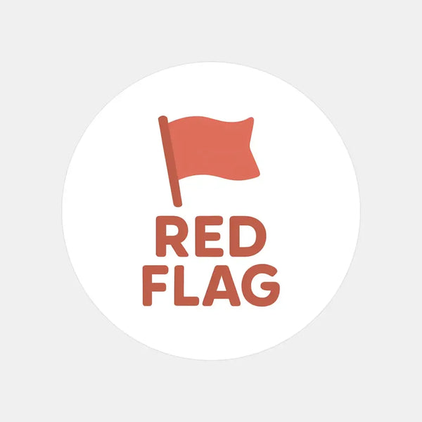 Red Flag Sticker – Funny Dating Sticker for Journals, Planners & Gifts - Sticksy Prints Australia