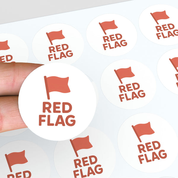 Red Flag Sticker – Funny Dating Sticker for Journals Planners & Gifts