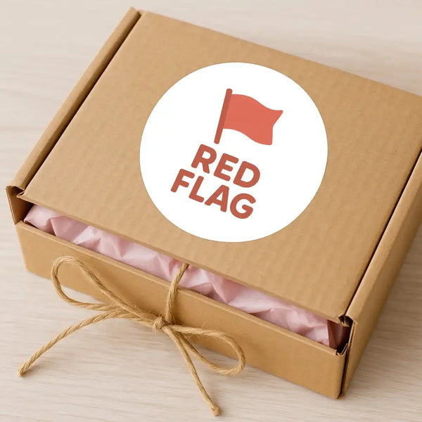 Red Flag Sticker – Funny Dating Sticker for Journals, Planners & Gifts - Sticksy Prints Australia