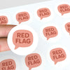 Red Flag Sticker – Funny Dating Sticker for Journals, Planners & Modern Dating Humour - Sticksy Prints Australia