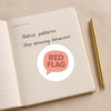 Red Flag Sticker – Funny Dating Sticker for Journals, Planners & Modern Dating Humour - Sticksy Prints Australia