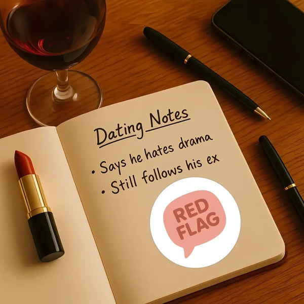 Red Flag Sticker – Funny Dating Sticker for Journals, Planners & Modern Dating Humour - Sticksy Prints Australia