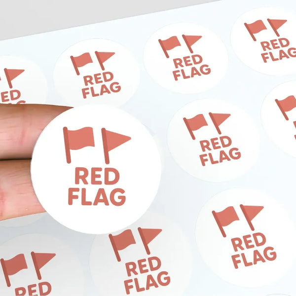Red Flag Sticker | Funny Dating Sticker for Journals, Planners & Self-Reflection - Sticksy Prints Australia