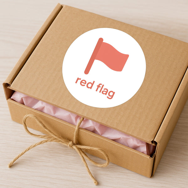 Red Flag Sticker | Minimal Dating Sticker for Journals Planners & Modern Dating Humour