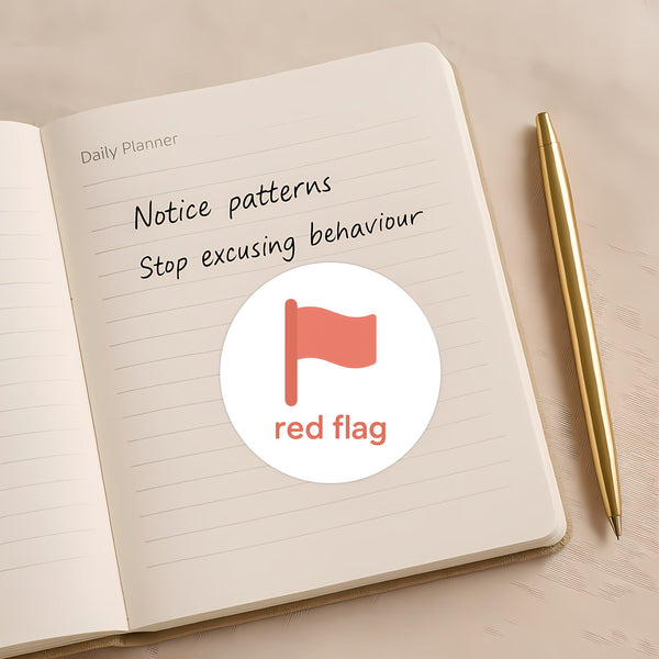 Red Flag Sticker | Minimal Dating Sticker for Journals Planners & Modern Dating Humour