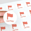 Red Flag Sticker | Minimal Dating Sticker for Journals, Planners & Modern Dating Humour - Sticksy Prints Australia