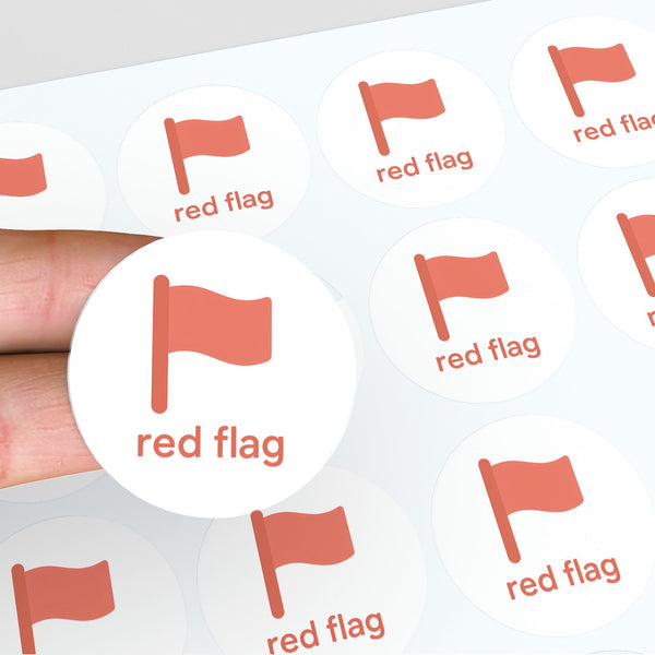 Red Flag Sticker | Minimal Dating Sticker for Journals Planners & Modern Dating Humour
