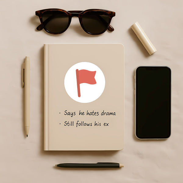 Red Flag Stickers – Funny Dating Stickers for Journals Planners & Gifts