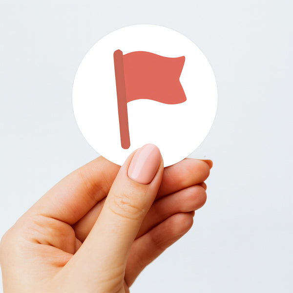 Red Flag Stickers – Funny Dating Stickers for Journals Planners & Gifts