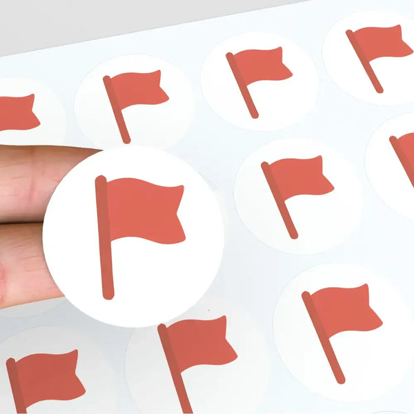 Red Flag Stickers – Funny Dating Stickers for Journals, Planners & Gifts - Sticksy Prints Australia