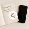 Red Flag Stickers – Funny Dating Stickers for Journals Planners & Modern Humour