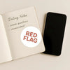 Red Flag Stickers – Funny Dating Stickers for Journals, Planners & Modern Humour - Sticksy Prints Australia