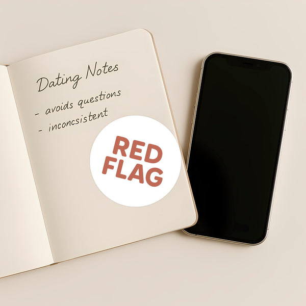 Red Flag Stickers – Funny Dating Stickers for Journals Planners & Modern Humour