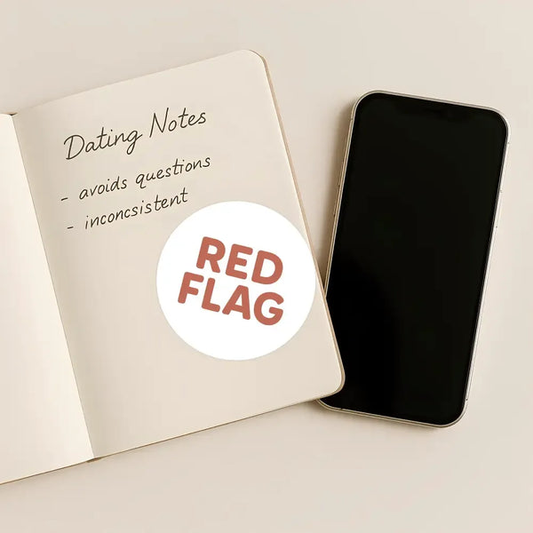 Red Flag Stickers – Funny Dating Stickers for Journals, Planners & Modern Humour - Sticksy Prints Australia
