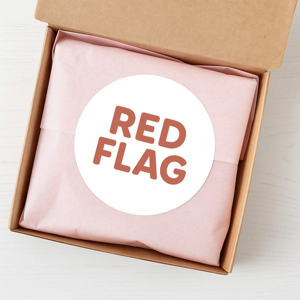 Red Flag Stickers – Funny Dating Stickers for Journals Planners & Modern Humour