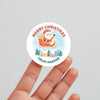 Santa Sleigh Personalised Merry Christmas Stickers – Watercolour Village