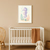 Seahorse Nursery Wall Art Print | Ocean Animal Watercolour | Digital Download