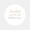 Sealed With Care Stickers | Neutral Packaging Stickers for Small Business | Order Sealing Labels Australia