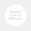 Sealed With Care Stickers | Neutral Packaging Stickers for Small Business | Order Sealing Labels Australia - Sticksy Prints Australia