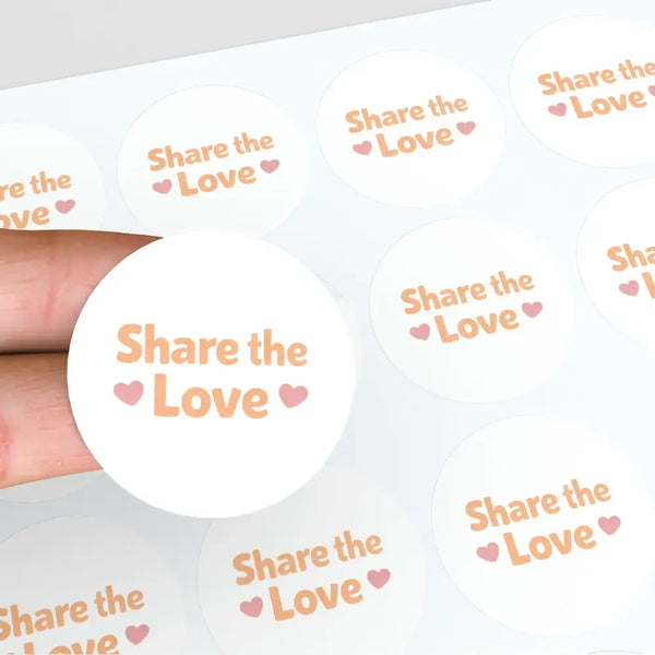 Share the Love Stickers | Small Business Packaging Stickers - Sticksy Prints Australia